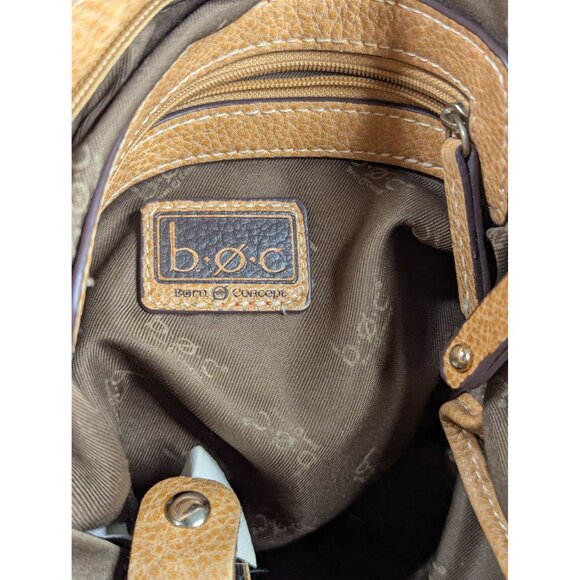 B.O.C. Tan & Cream Crossbody Bag With USB Charger Vegan Leather - Picture 5 of 7